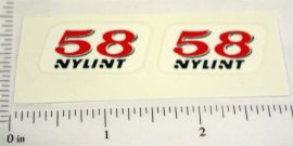 Pair Nylint Hot Rod #58 Replacement Stickers