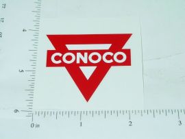 2" Wide Red Conoco with White Background Sticker