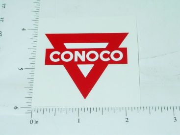 2" Wide Red Conoco with White Background Sticker Main Image