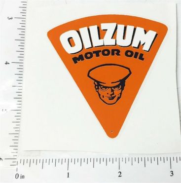 2.5" Wide Oilzum Motor Oil Triangle Sticker Main Image