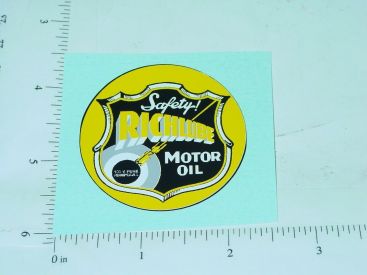 2" Wide Richlube Motor Oil Sticker Main Image