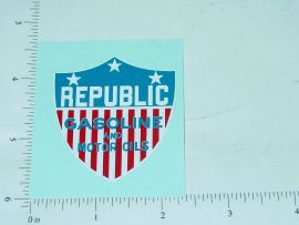 2" Wide Republic Gasoline and Motor Oil Sticker