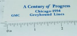 Arcade Cast Iron 1934 Chicago Century of Progress Toy Sticker