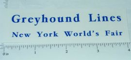 Arcade Cast Iron Greyhound Lines New York World's Fair Sticker