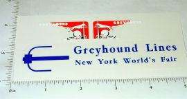 Arcade Cast Iron New York World's Fair Greyhound Trolley Sticker