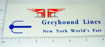 Arcade Cast Iron New York World's Fair Greyhound Trolley Sticker Set Main Image