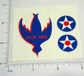 Buffalo Toys Bluebird Land Speed Car Stickers