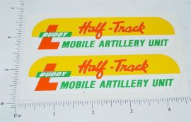 Pair Buddy L Army Half Track Truck Sticker Set