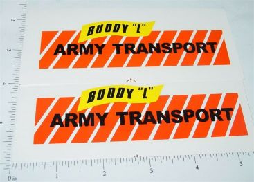 Pair Buddy L Army Transport Truck Stickers Main Image