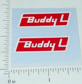 Pair Buddy L Red/White Door Stickers