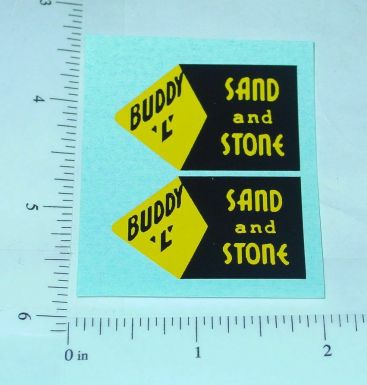 Pair Buddy L Sand & Stone Dump Truck Stickers Main Image