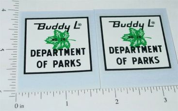 Pair Buddy L Parks Department Truck Sticker Set Main Image