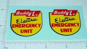 Pair Buddy L Electric Emergency Truck Stickers Main Image