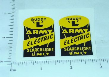 Pair Buddy L Army Searchlight Truck Stickers Main Image