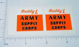Pair Buddy L Army Supply Truck Sticker Set