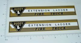 Pair Buddy L Extension Ladder Fire Truck Sticker Set