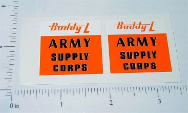 Pair Buddy L Army Supply Truck Sticker Set Main Image