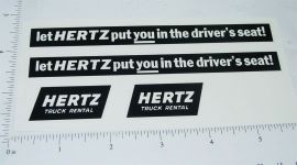 Buddy L Hertz Auto Hauler Semi Sticker Set