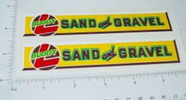 Pair Buddy L Sand and Gravel Dump Truck Stickers
