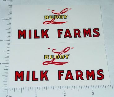 Pair Buddy L Milk Farms Truck Sticker Set Main Image