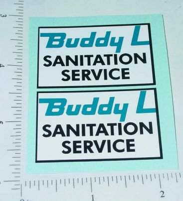 Pair Buddy L Sanitation Service Truck Stickers Main Image