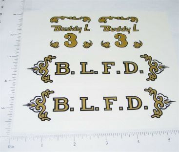 Buddy L Ladder Fire Truck Sticker Set Main Image