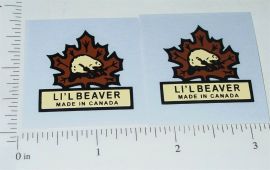 Pair Canadian Lil Beaver Logo Door Stickers