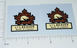 Pair Canadian Lil Beaver Logo Door Stickers