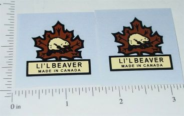 Pair Canadian Lil Beaver Logo Door Stickers Main Image