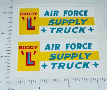 Pair Buddy L Air Force Supply Truck Stickers Main Image