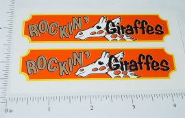 Pair Buddy L Rockin Giraffes Truck Stickers