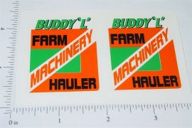 Pair Buddy L Machinery Hauler Semi Truck Stickers