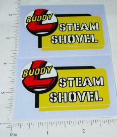 Pair Buddy L Steam Shovel Const Vehicle Stickers