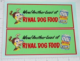 Pair Buddy L Rival Dog Food Box Truck Stickers