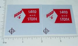 Pair Buddy L Sand & Stone (red) Dump Truck Stickers
