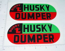 Pair Buddy L GMC Husky Dumper Stickers