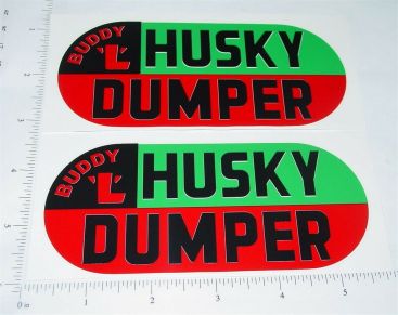 Pair Buddy L GMC Husky Dumper Stickers Main Image