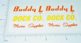 Buddy L Dock Company Truck Sticker Pair