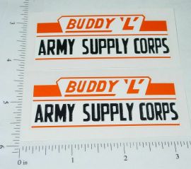 Pair Buddy L Army Supply Corps Style 2 Stickers