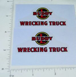 Pair Buddy L Wrecking Truck Sticker Set