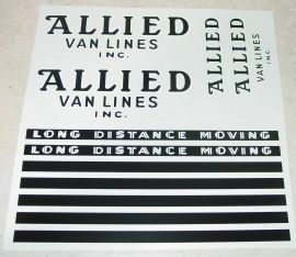 Buddy L Allied Van Lines Pre-War Semi Sticker Set