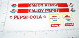 Buddy L Turbine Style Pepsi Truck Sticker Set