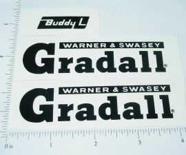 Buddy L Gradall Construction Vehicle Sticker Set