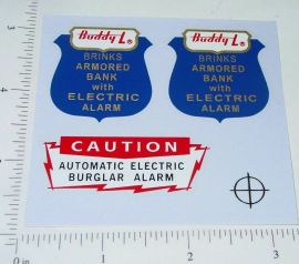 Buddy L GMC Brinks Armored Vehicle Sticker Set