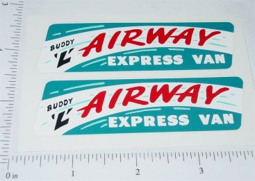 Pair Buddy L GMC Airway Express Van Stickers Main Image