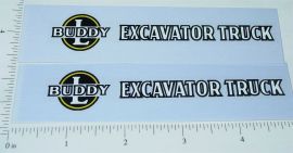 Pair Buddy L Flatbed Excavator Truck Sticker Set