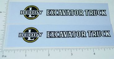 Pair Buddy L Flatbed Excavator Truck Sticker Set Main Image