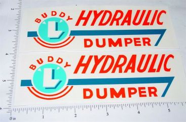 Pair Buddy L Hydraulic Dumper Truck Sticker Set Main Image