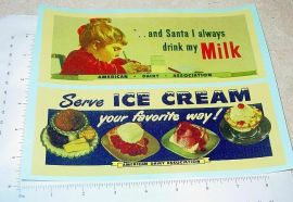 Buddy L REA American Dairy/Santa Truck Stickers