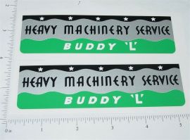 Pair Buddy L Heavy Machinery Service Truck Stickers